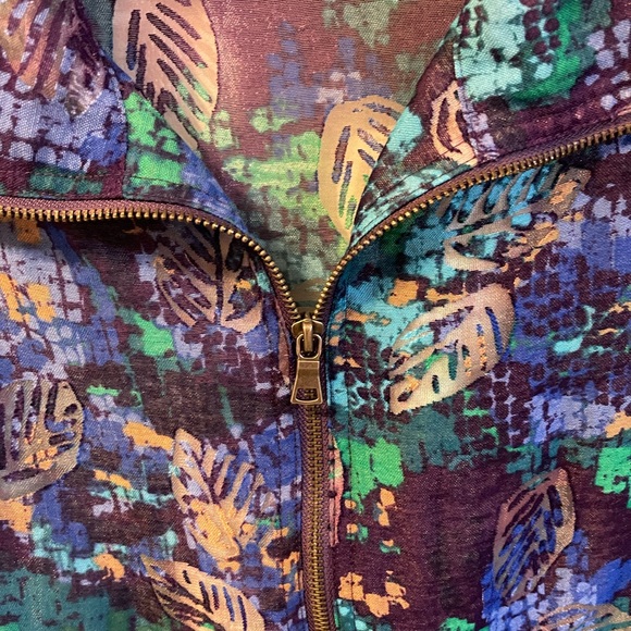Ruby Rd Multi Color Jacket.  Aqua,green , purple. , etc   Long sleeves. ( Box 2) - Picture 3 of 5